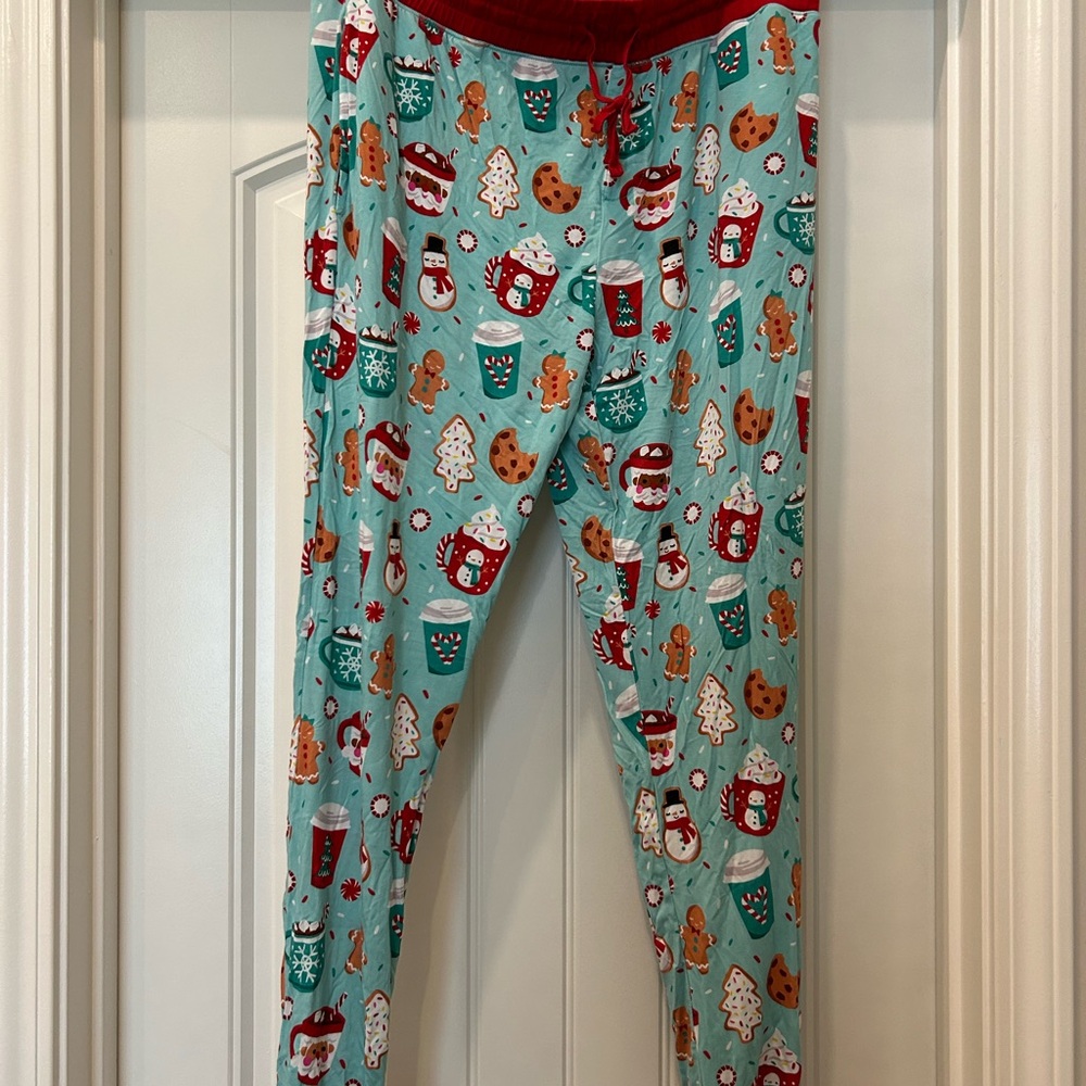 Little Sleepies Red and Blue Pajama Bottoms Festive Design